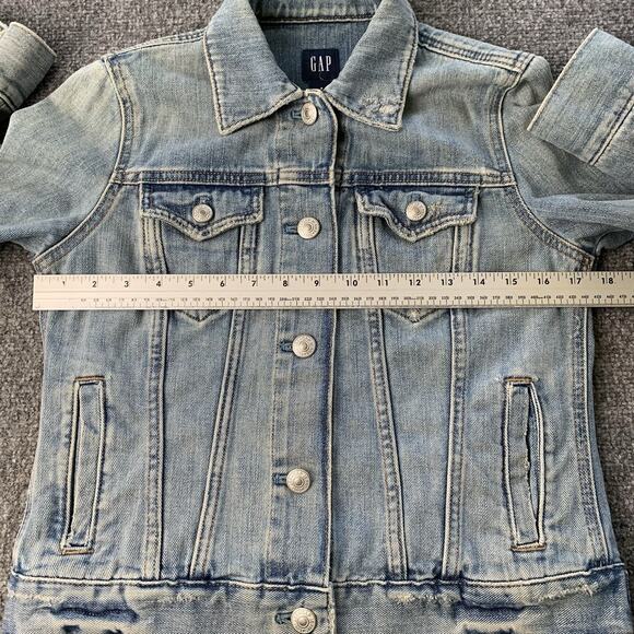 GAP Jean Jacket Women’s Small Blue Denim Light Wash Y2K Vintage - Picture 5 of 11